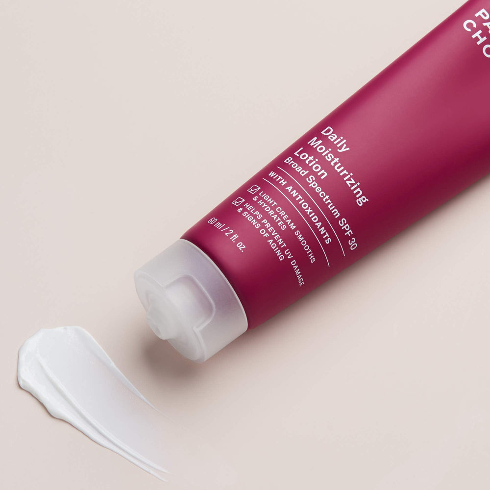 Paula's Choice Dry Skin Comfort cream texture after morning moisturizer swipe.