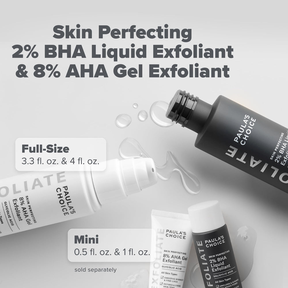 Paula's Choice duo packaging closeup label emphasizes fragrance-free science-based skincare.