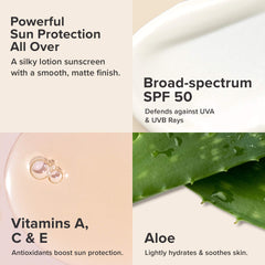 Paula's Choice Extra Care Sunscreen SPF 50 dispenser demonstrates easy, fast application.
