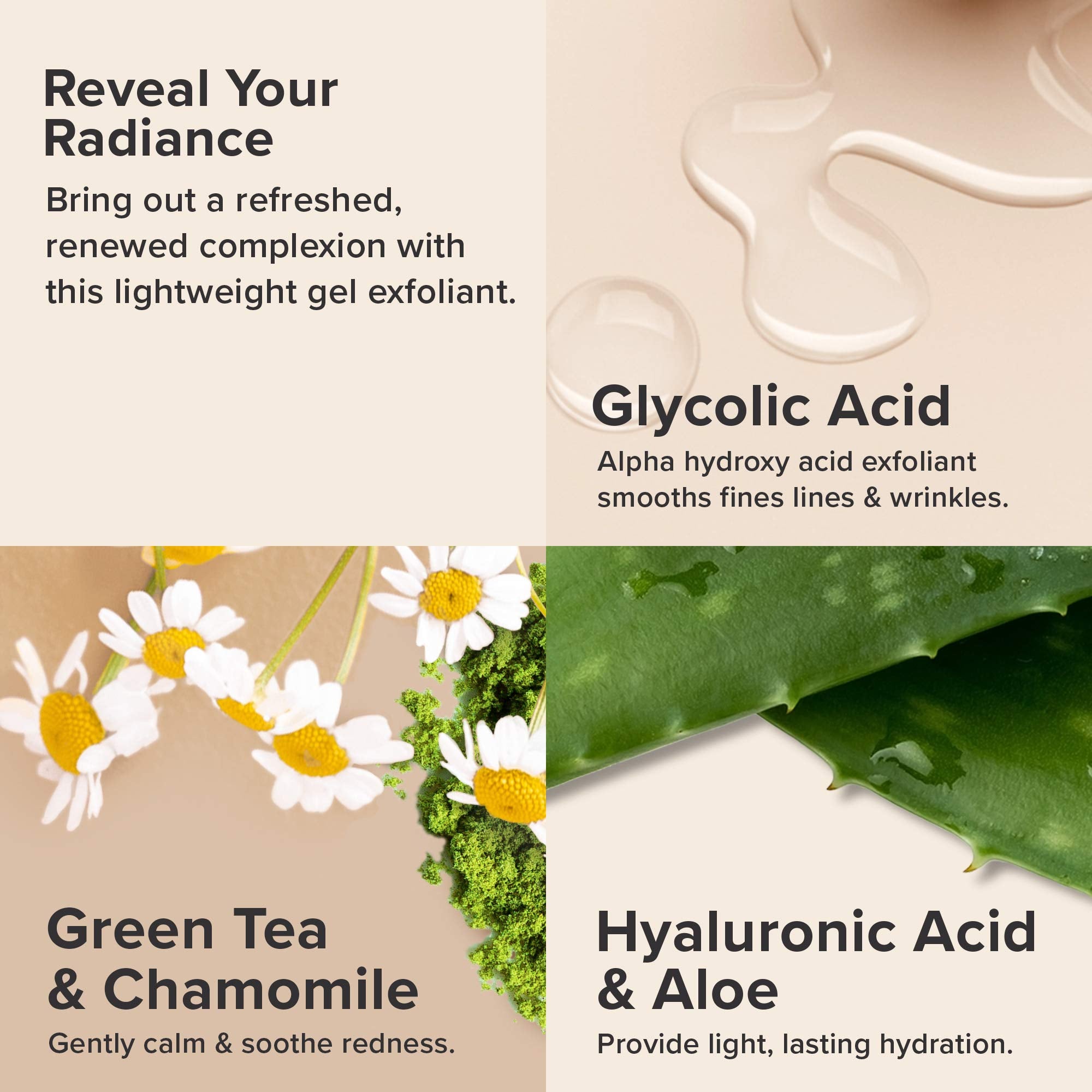 Close-up of Paula's Choice glycolic acid gel texture for gentle exfoliation.
