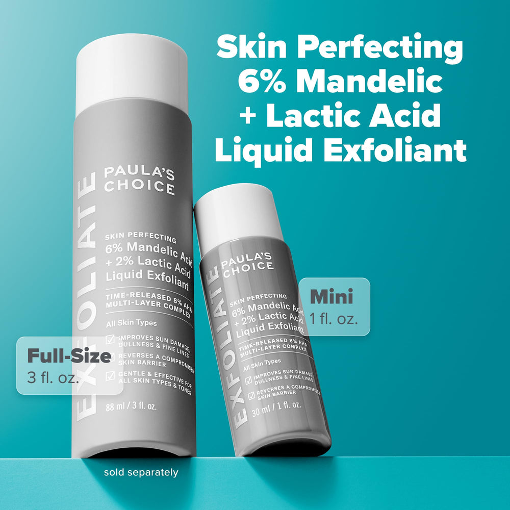 Paula's Choice Liquid Face Exfoliant transparent-bottle conveys product purity and clarity.