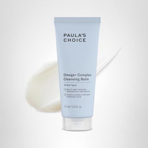 Paula's Choice Omega Complex Balm packaging emphasizes a fragrance-free, skin-friendly routine.