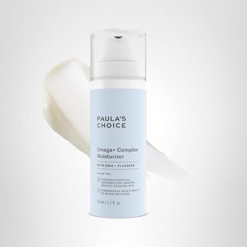 Paula's Choice Omega+ Complex Moisturizer daytime routine shot implies SPF-ready skincare