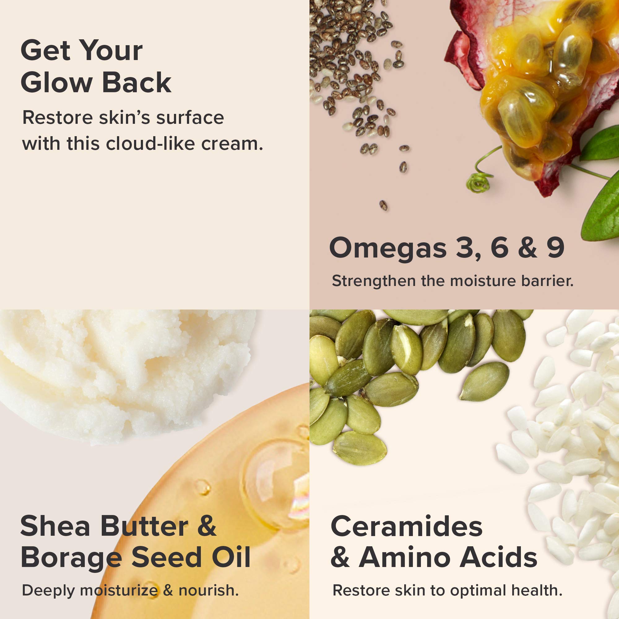 Paula's Choice Omega+ Complex Moisturizer skin swatch reveals quick absorption and glow
