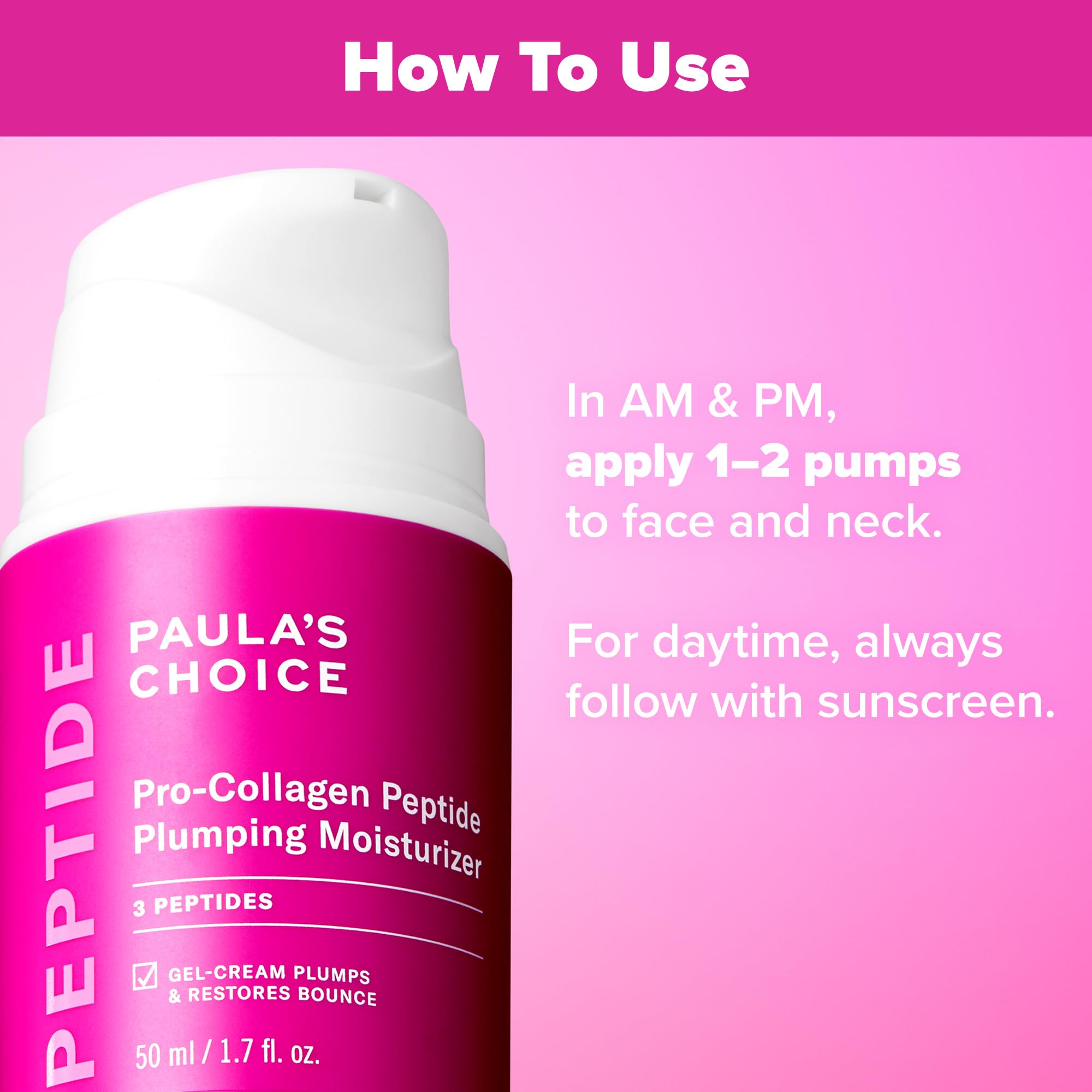 Paula's Choice Pro-Collagen Peptide applied to face for satin finish