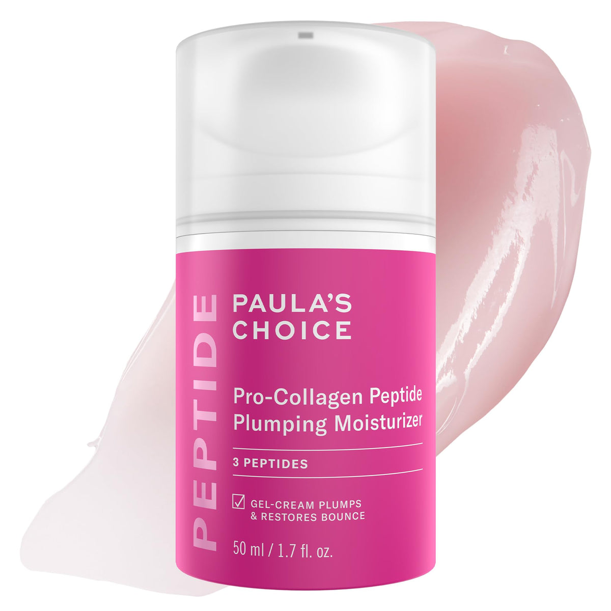 Paula's Choice Pro-Collagen Peptide moisturizer packaging signals hydration boost