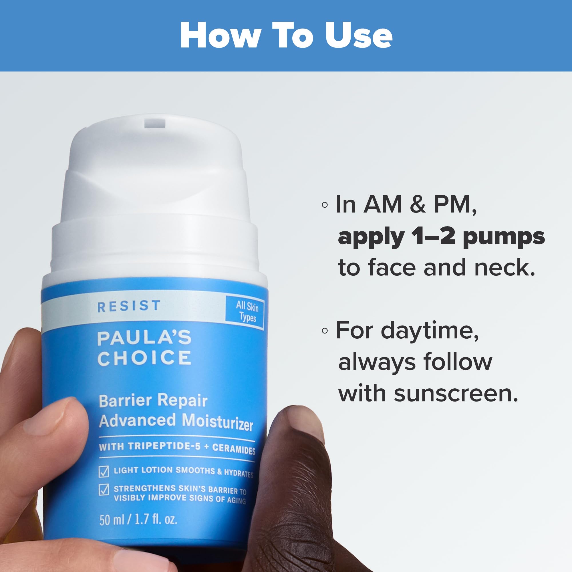 Paula's Choice RESIST Barrier Repair Tripeptide-5 image suggests anti-aging support for firmer-looking skin.