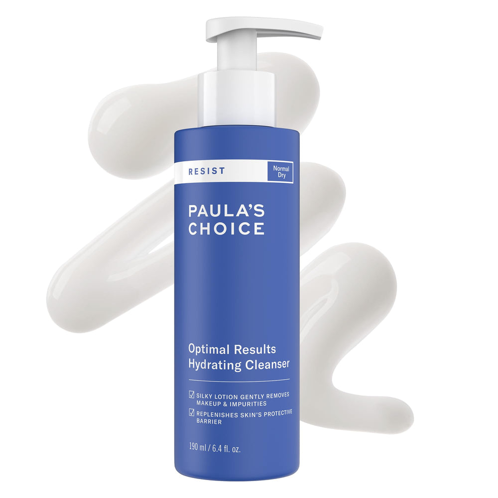 Paula's Choice RESIST Hydrating Cleanser bottle for gentle, dry-skin cleansing.