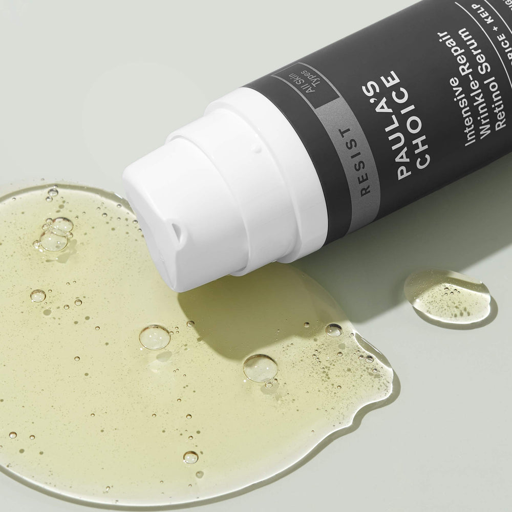 Paula's Choice RESIST serum at night with moisturizer for hydration.
