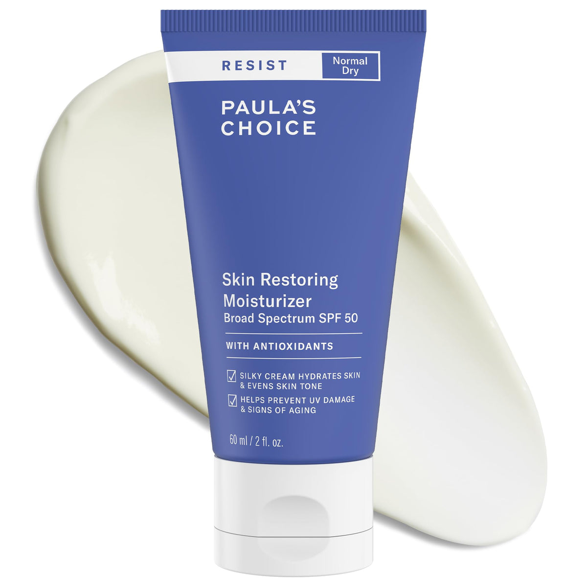 Paula's Choice RESIST SPF50 bottle—mineral sunscreen for daily dry-skin hydration.