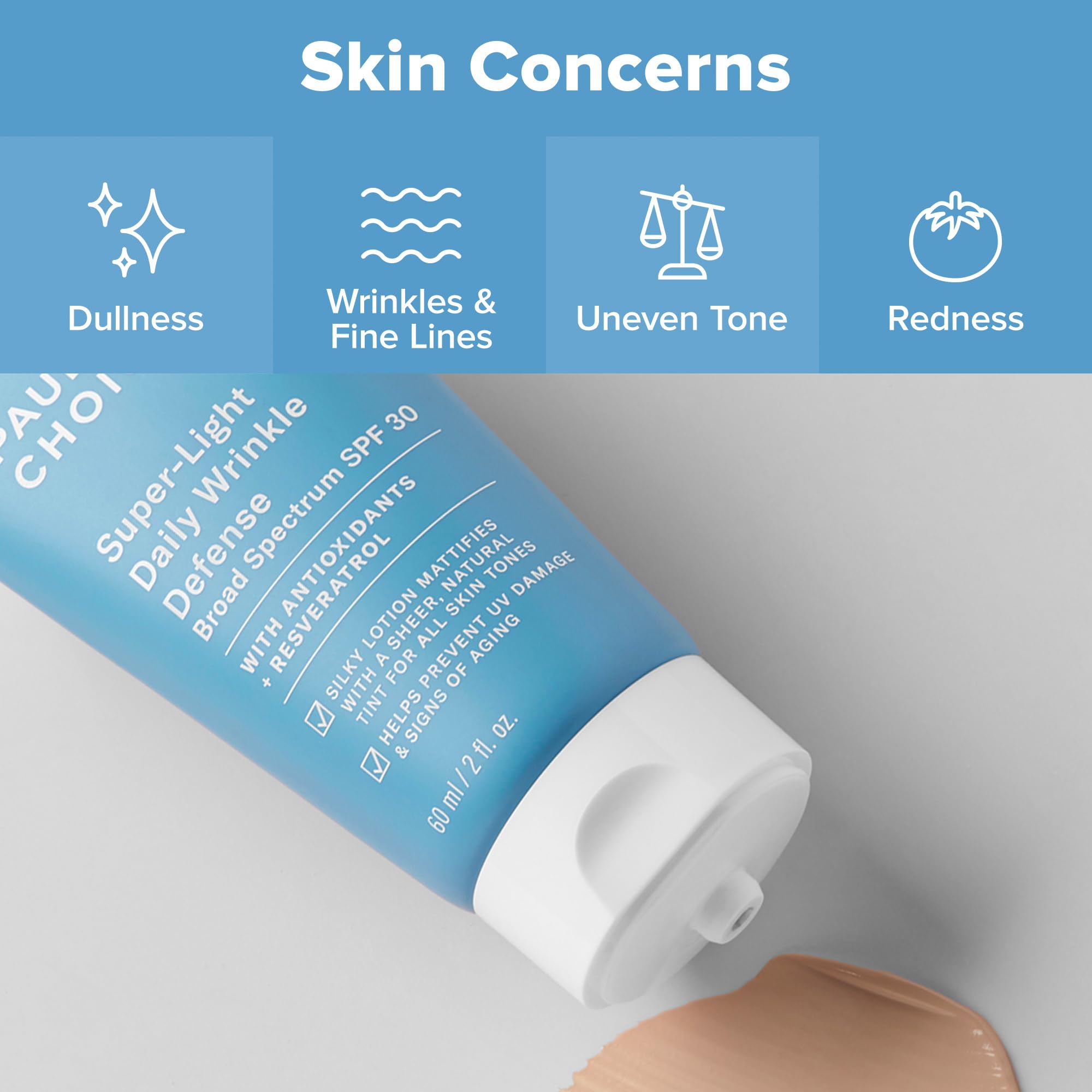 Paula's Choice RESIST mineral sunscreen close-up showing non-greasy finish.