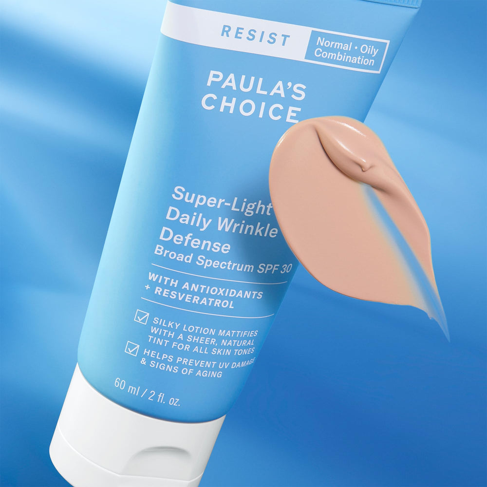 Paula's Choice RESIST tinted moisturizer as makeup base in morning routine.