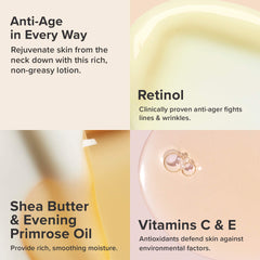 Paula's Choice retinol body lotion application close-up showing smooth texture.