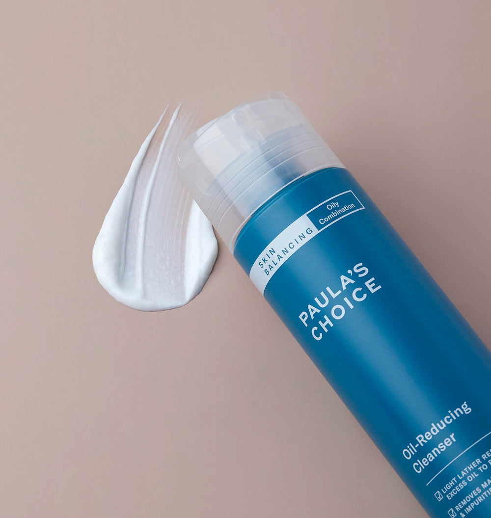 Paula's Choice Skin Balancing fragrance-free label on bottle for sensitive skin.