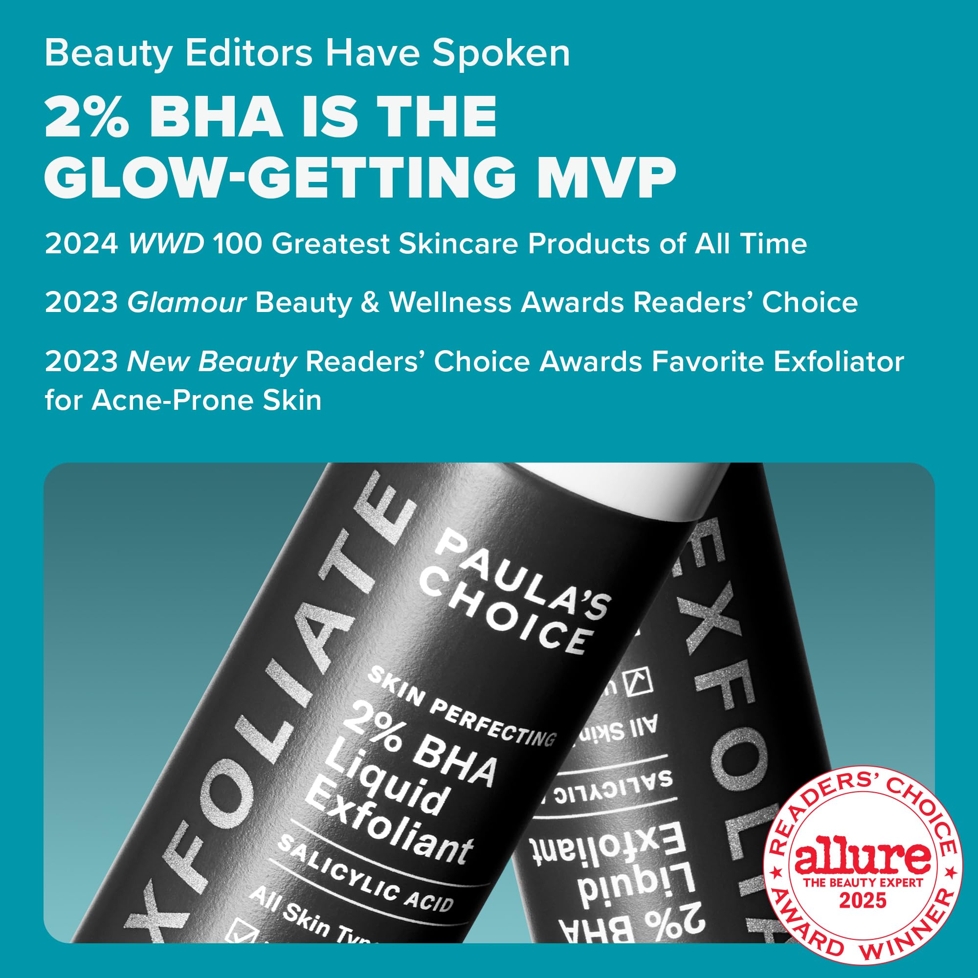 Paula's Choice Skin Perfecting 2% BHA label detail notes fragrance-free formula.