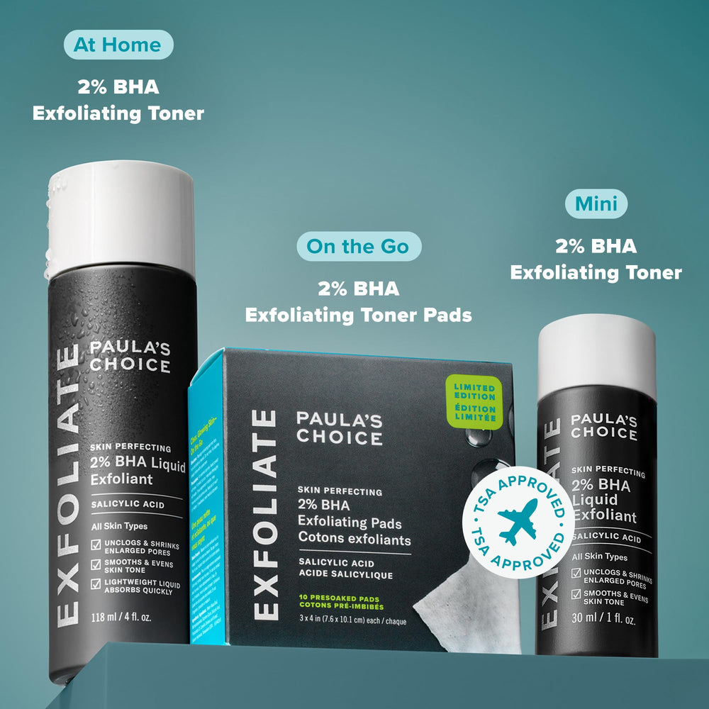 Paula's Choice Skin Perfecting 2% BHA pad after-use glow suggests refreshed skin.