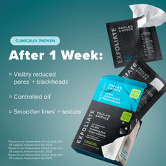 Paula's Choice Skin Perfecting 2% BHA pad application shows simple nightly exfoliation routine.