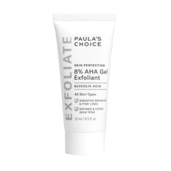 Paula's Choice bottle showing the 8% AHA gel for smoother skin