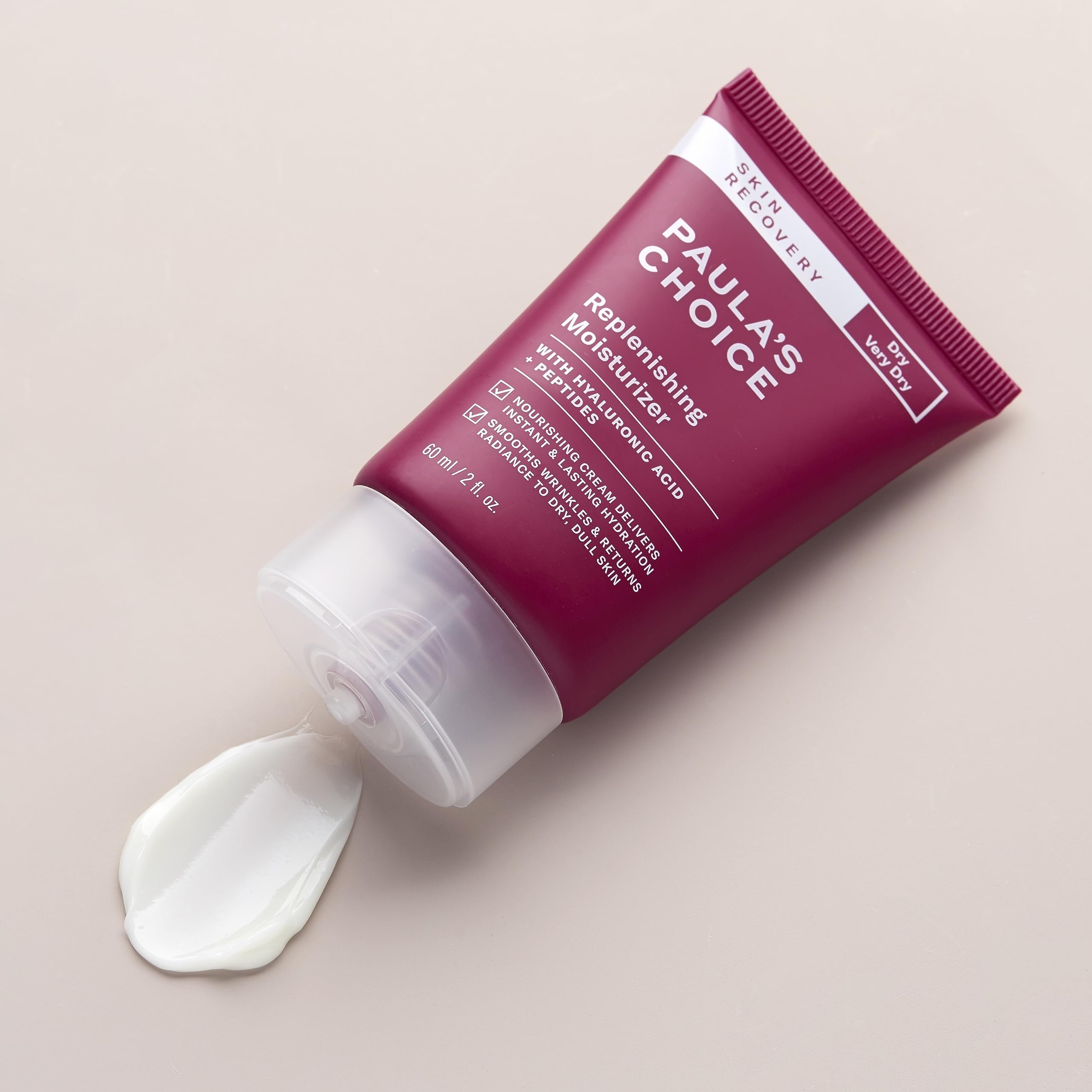 Paula's Choice Skin Recovery fragrance-free label signals sensitive-skin friendly formula.