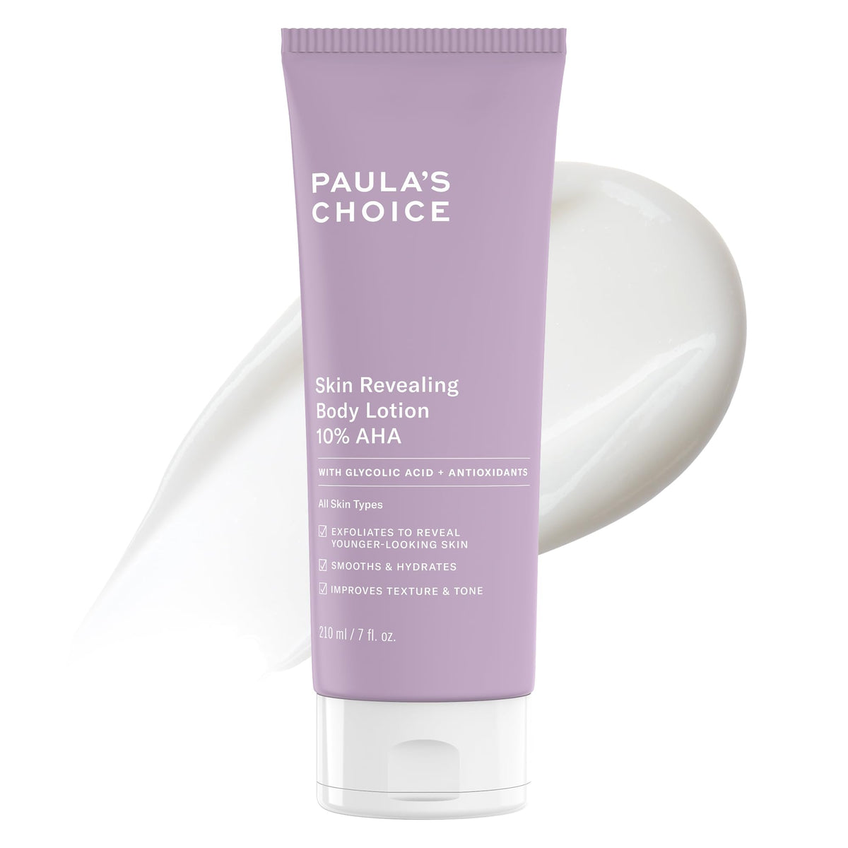 Paula's Choice Skin Revealing Body Lotion 10% glycolic exfoliation visibly smooths rough skin.