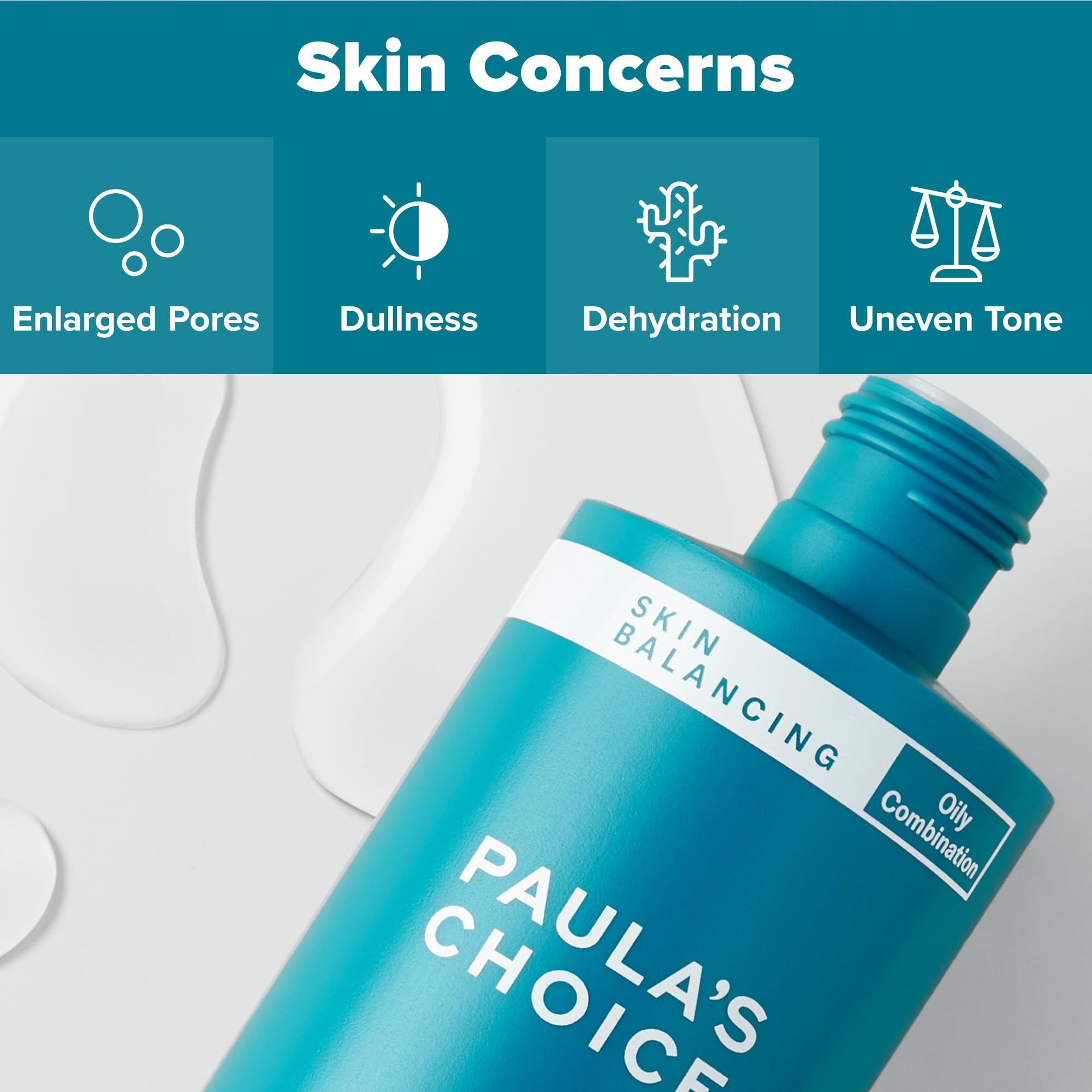 Paula's Choice toner closeup reveals a refreshing fragrance-free skincare step.