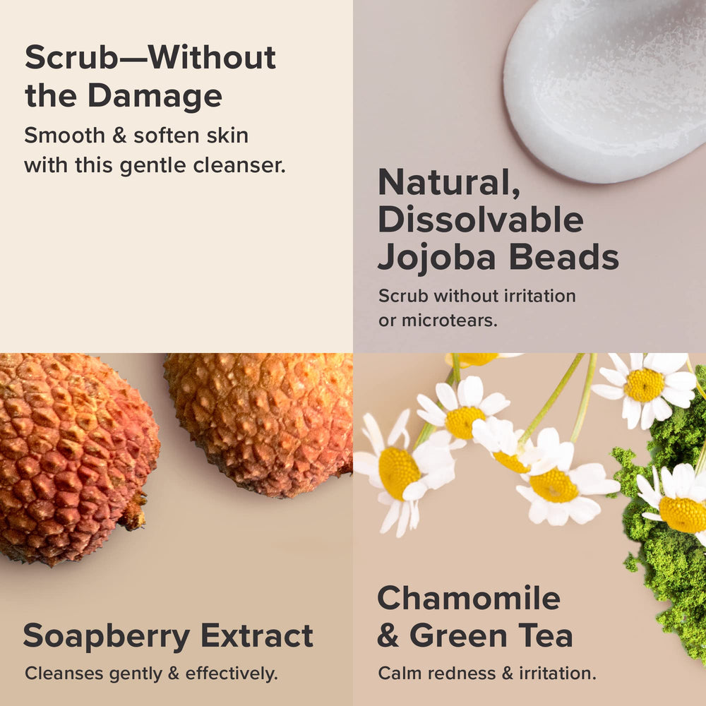 Vitamin E and Green Tea ingredients in Paula's Choice The UnScrub for antioxidant-inspired cleansing.