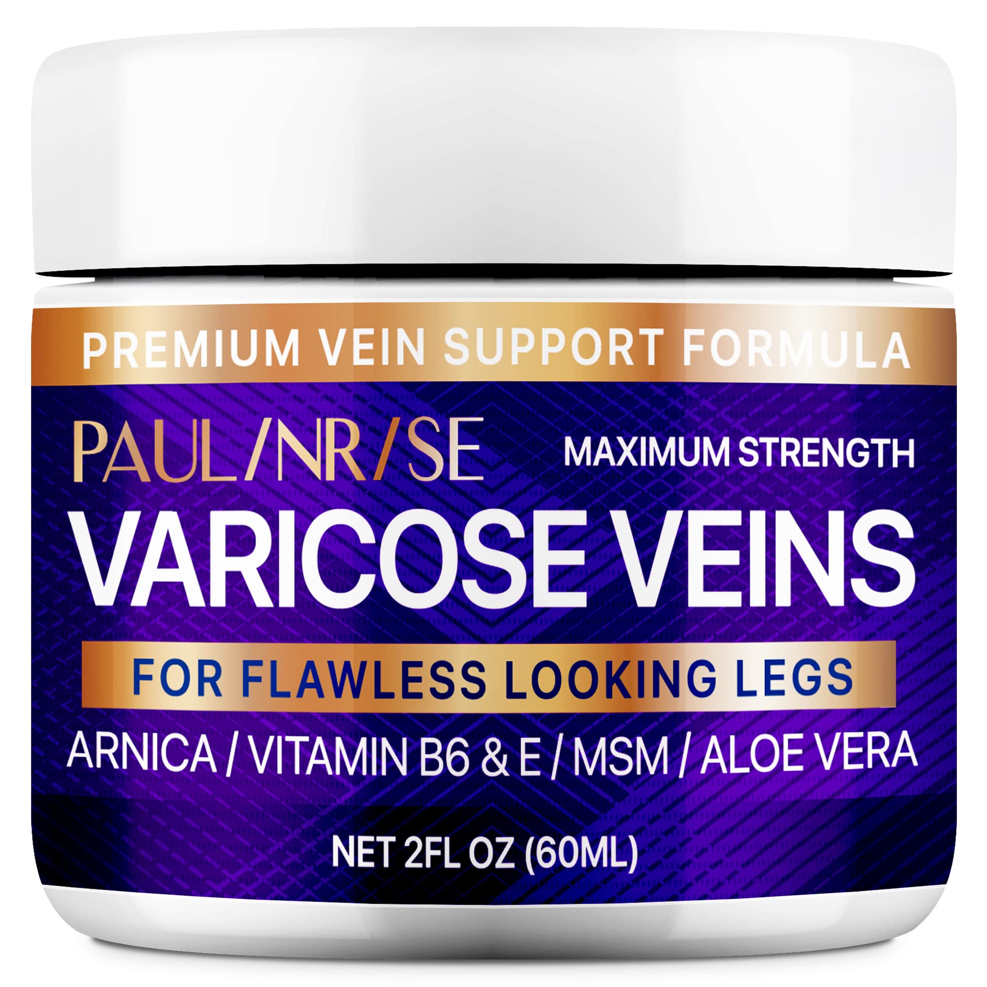PAULINRISE Varicose Vein Cream bottle shown for leg care and improved circulation potential