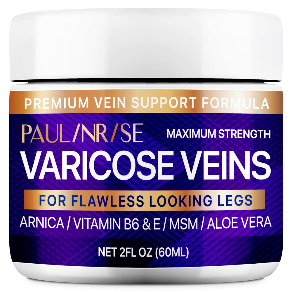 PAULINRISE Varicose Vein Cream bottle shown for leg care and improved circulation potential