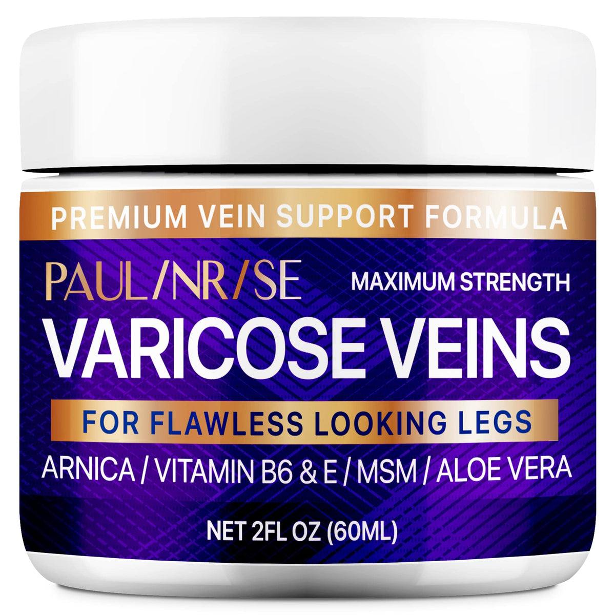 PAULINRISE Varicose Vein Cream bottle shown for leg care and improved circulation potential