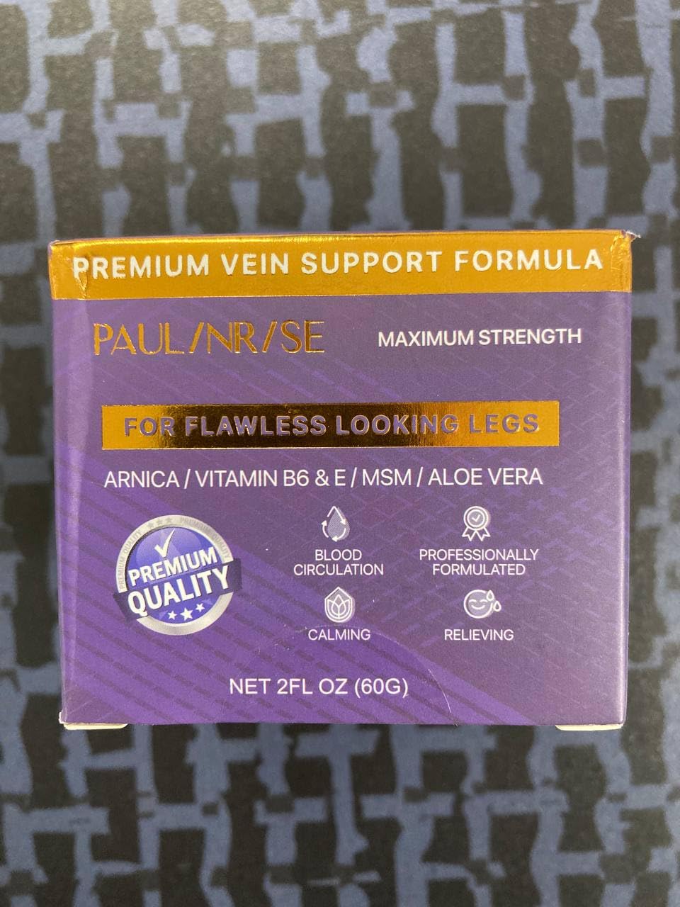 PAULINRISE Varicose Vein Cream jar highlighting moisturizing texture for daily use