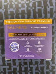 PAULINRISE Varicose Vein Cream jar highlighting moisturizing texture for daily use