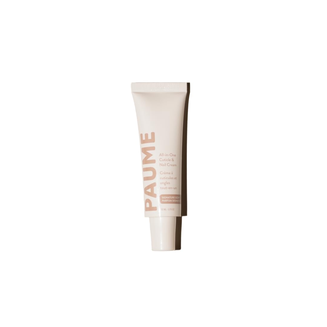 PAUME All-in-One Cuticle and Nail Cream tub close-up highlighting nourishing emollients for nails.