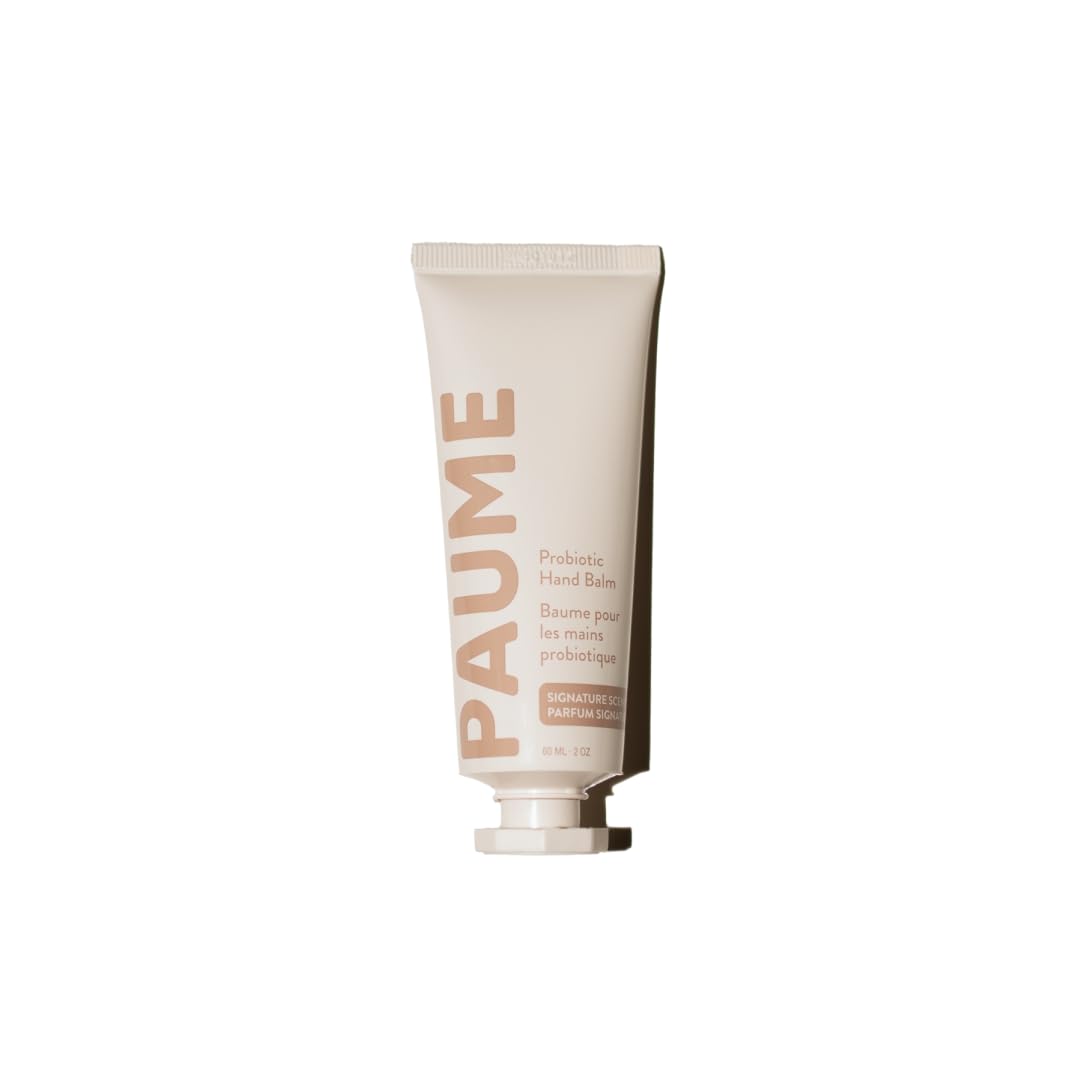 PAUME probiotic hand balm jar delivers non-greasy hydration for dry hands.