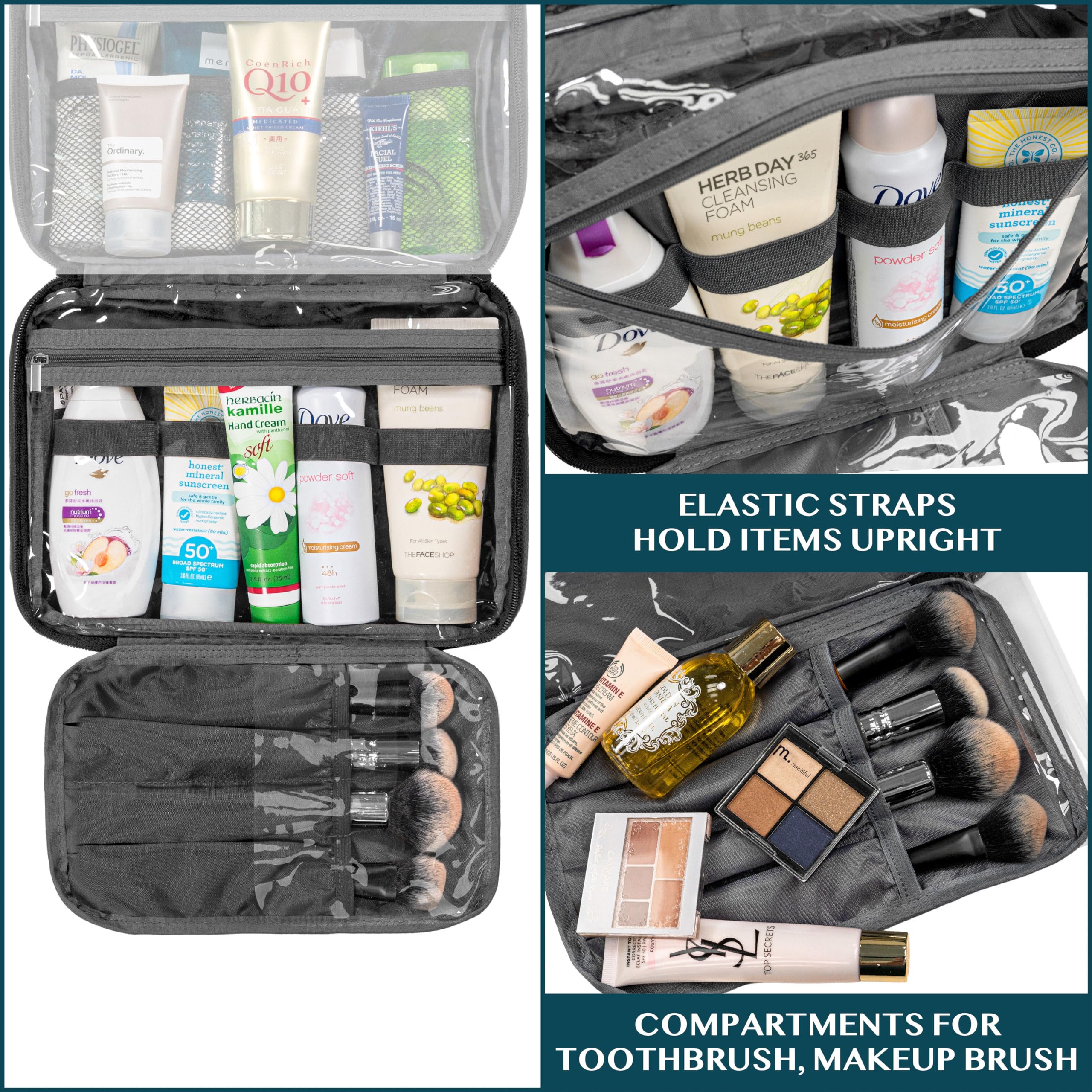 PAVILIA padded interior protects bottles during flights and trips