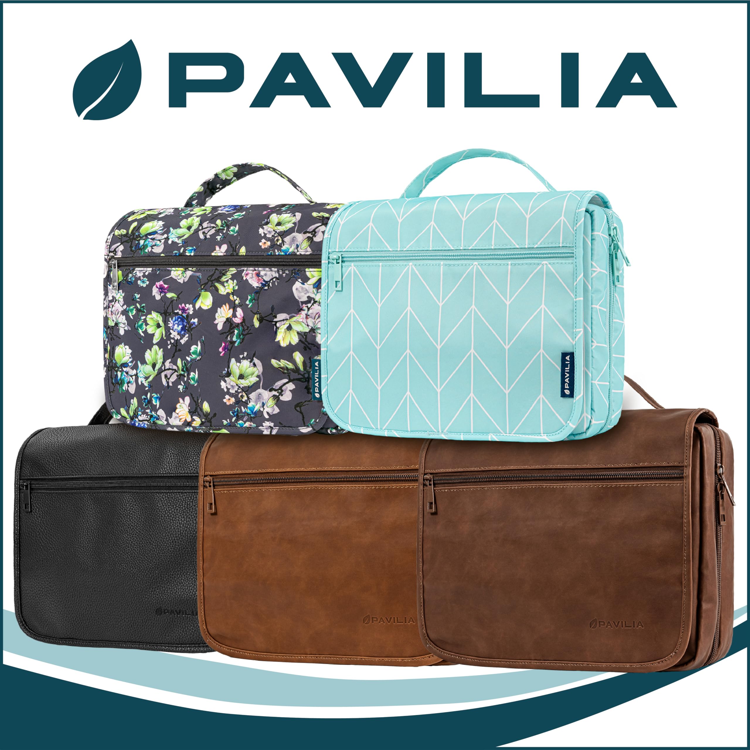 PAVILIA packable travel kit fits neatly in luggage.
