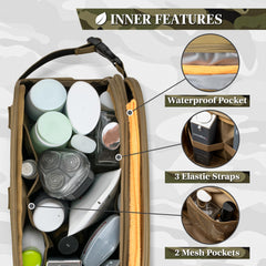 PAVILIA front MOLLE view shows attachment options for keys and patches.