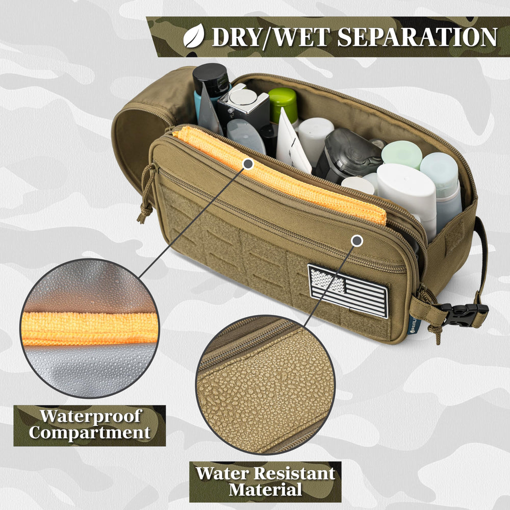 PAVILIA tactical bag opens to the main compartment for easy access.