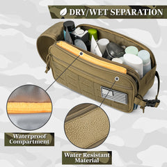 PAVILIA tactical bag opens to the main compartment for easy access.