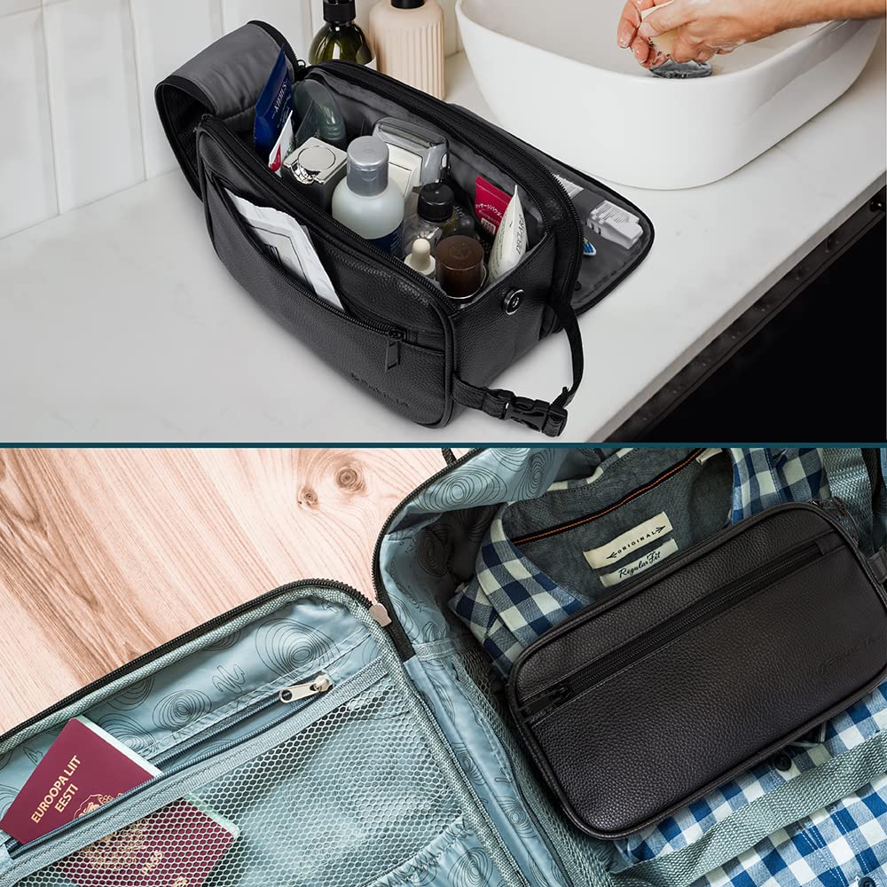PAVILIA Toiletry Bag dimensions demonstrate roomy 10.5 x 5.5 x 6 inches