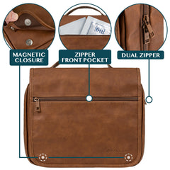 PAVILIA bag with hanging hook—easy bathroom shelf access.