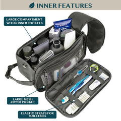 PAVILIA Toiletry bag hanging buckle enables easy access in bathrooms
