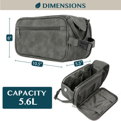 PAVILIA Toiletry bag open compartment showing large main space for toiletries