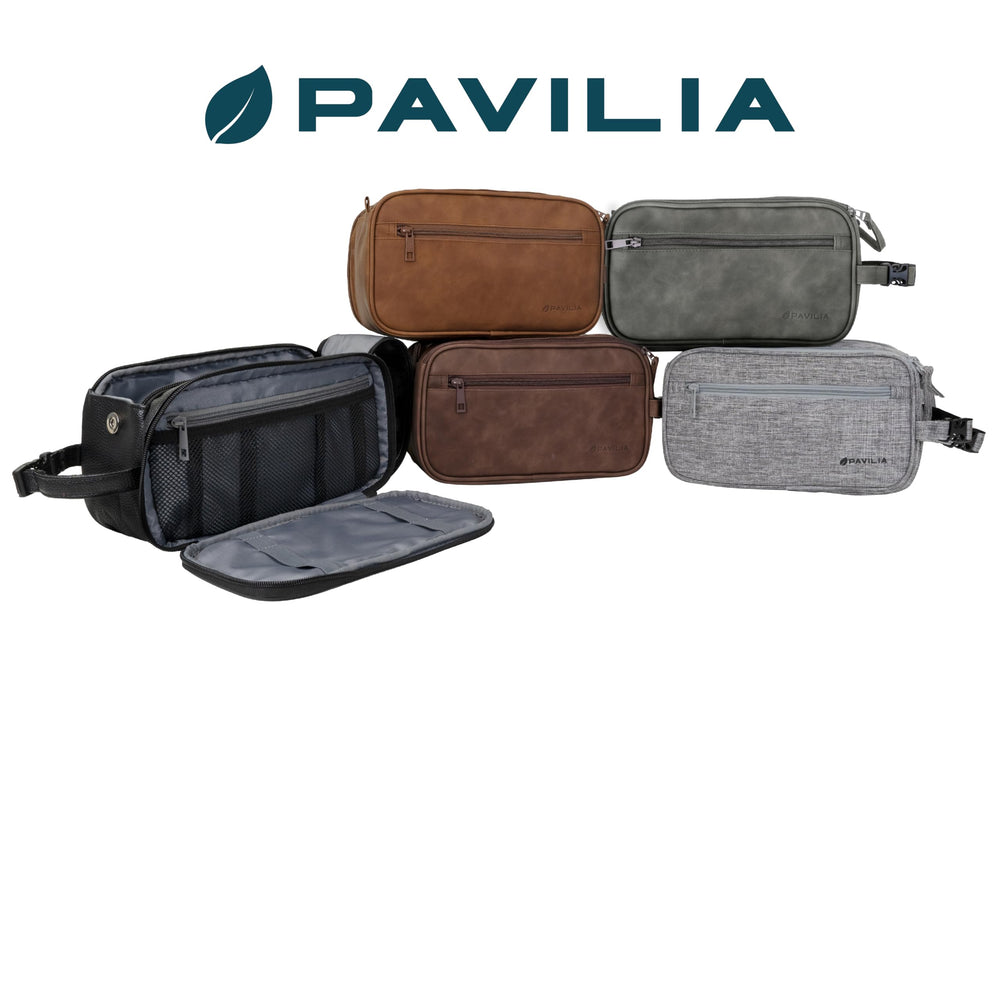 PAVILIA Toiletry bag wet-dry separation feature supports convenient packing