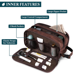 PAVILIA toiletry bag side pocket detail showcasing extra compartments for grooming tools
