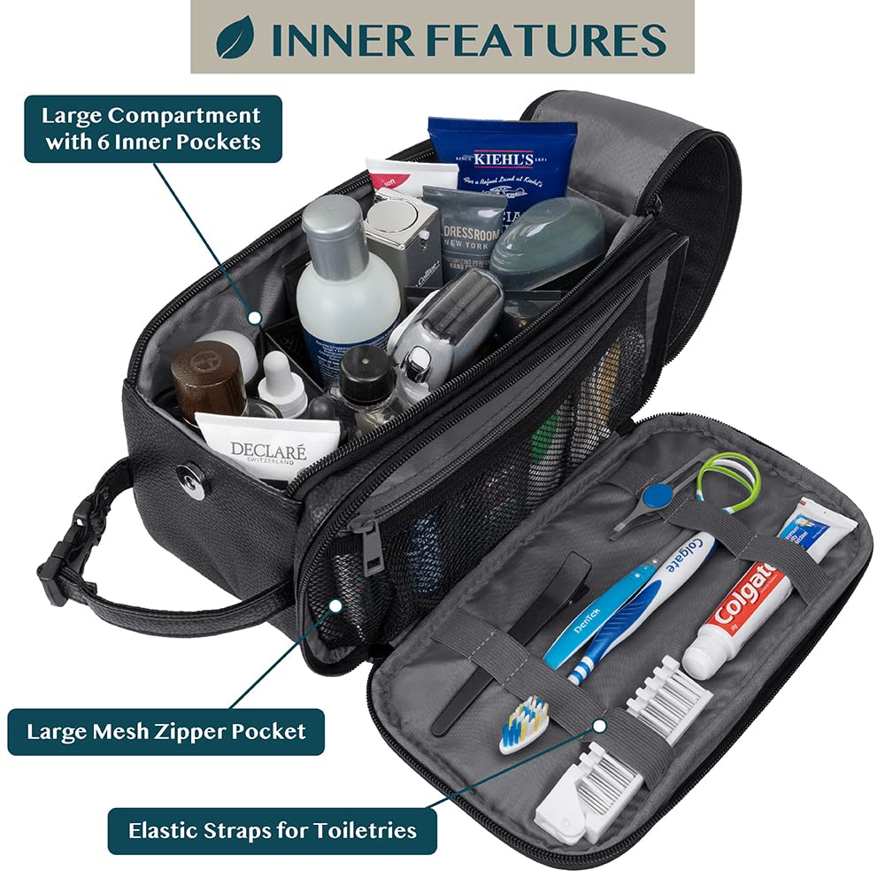 PAVILIA Toiletry Bag side pockets showcase organized storage for small items