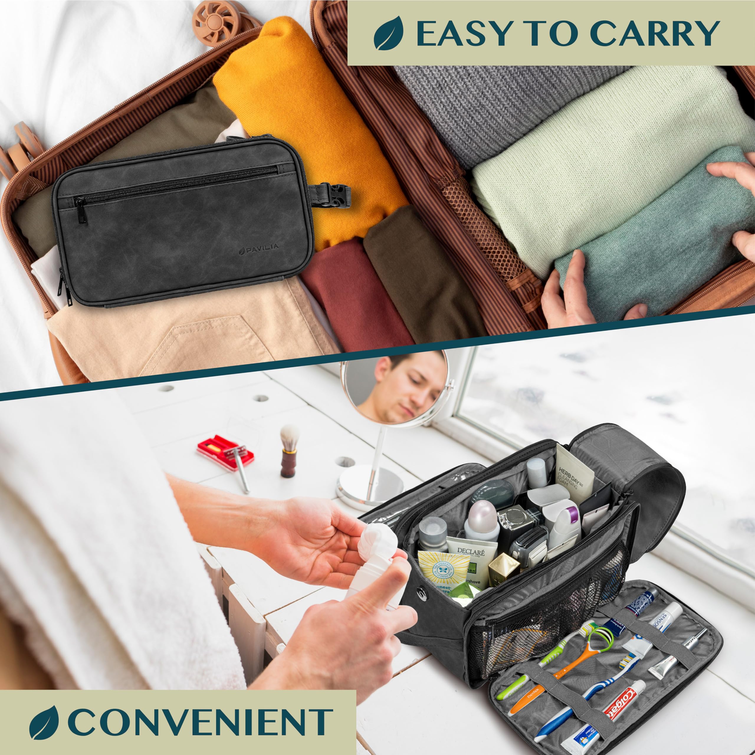 PAVILIA travel-friendly size fits in luggage or backpack with easy packing.