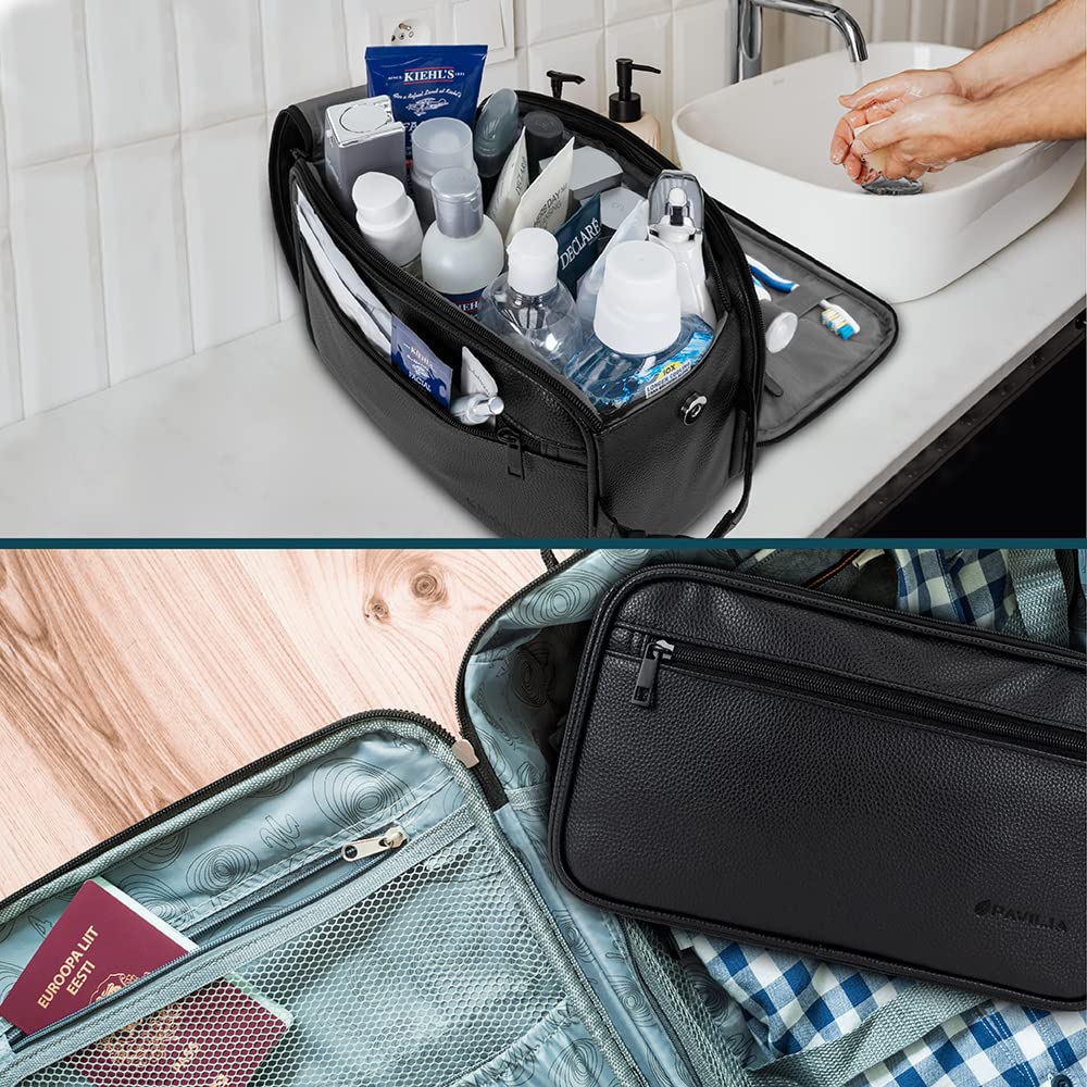 PAVILIA bag wet/dry compartment keeps items separated while traveling