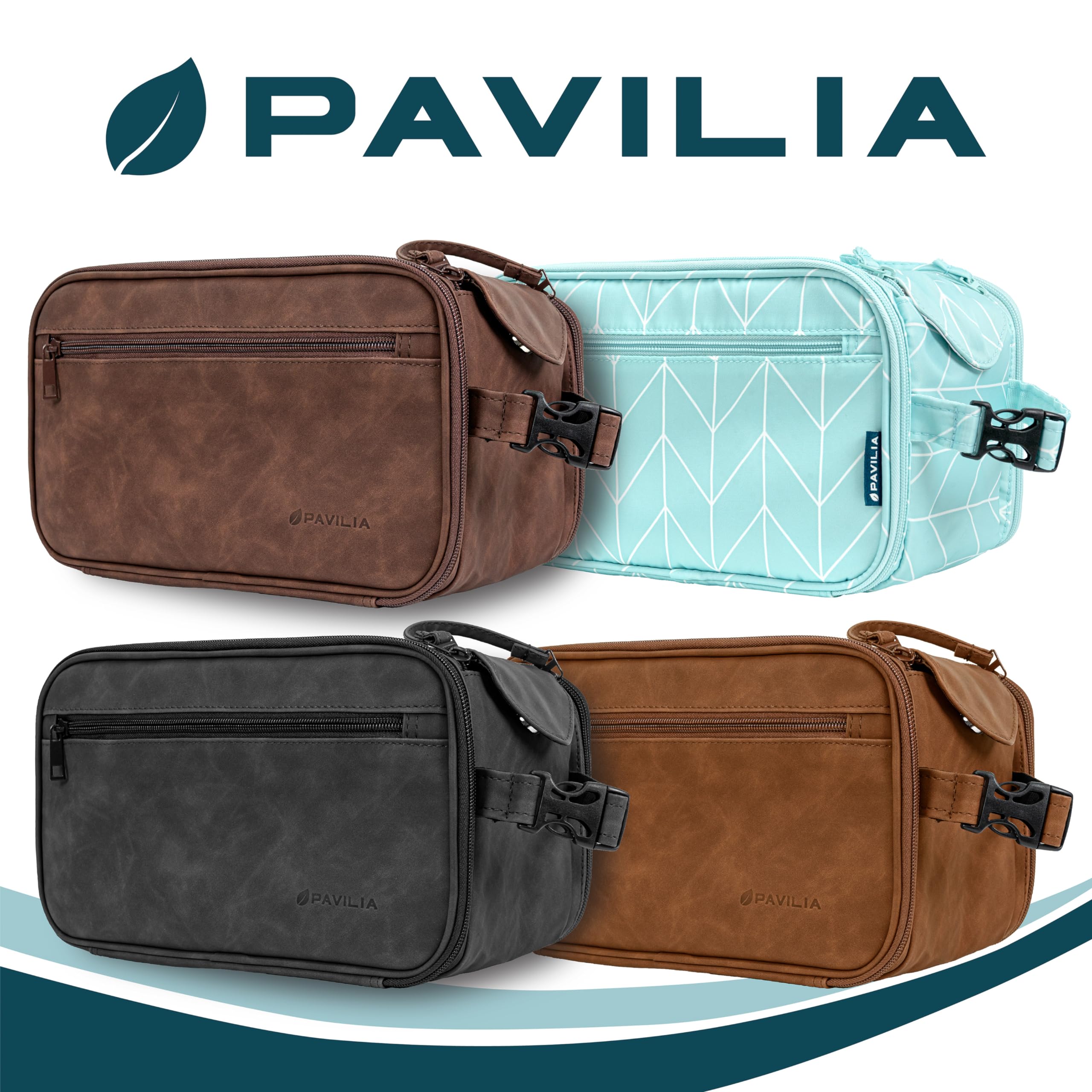 PAVILIA wet/dry separation keeps towels and cosmetics neatly divided.