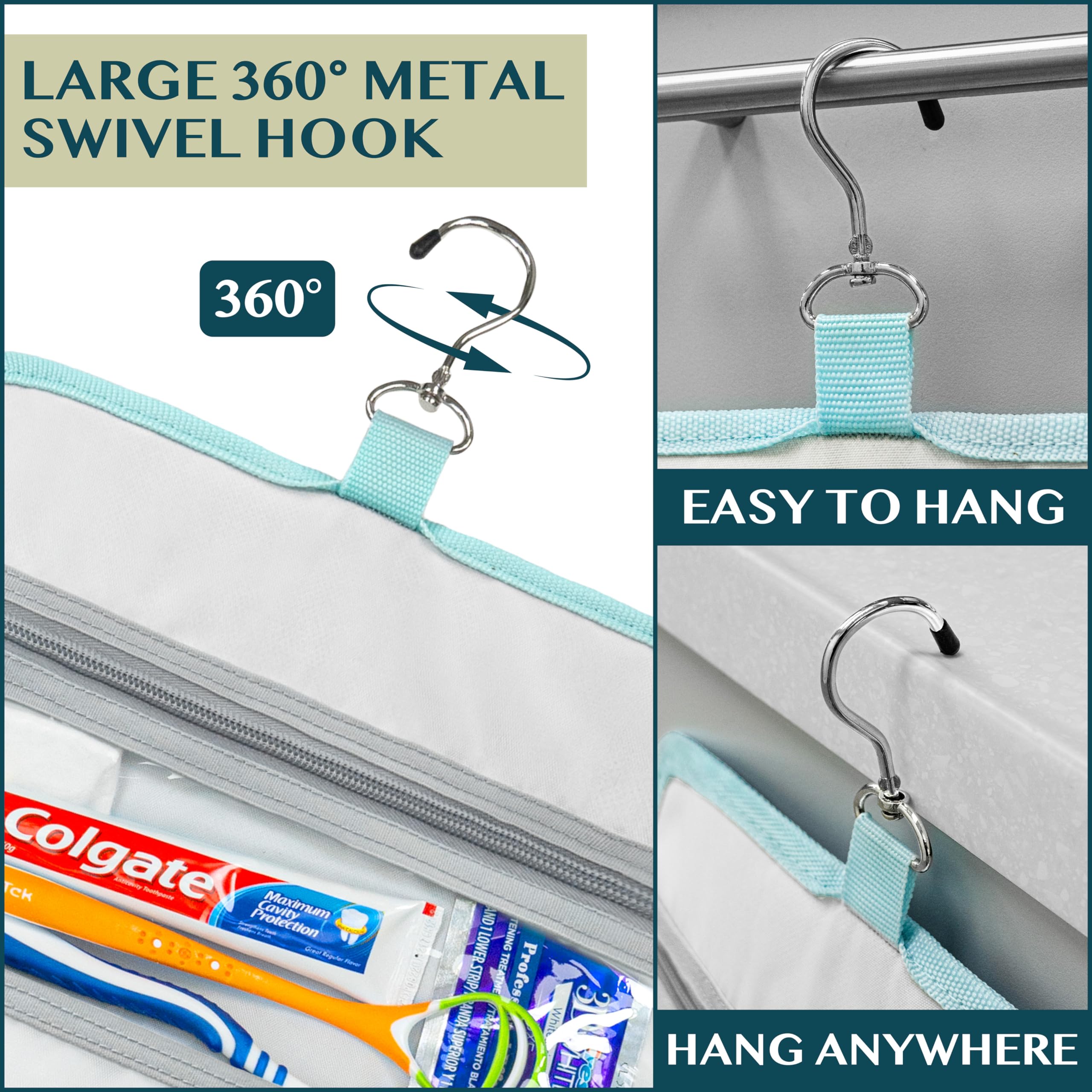PAVILIA padded compartment shields bottles and brushes during transit