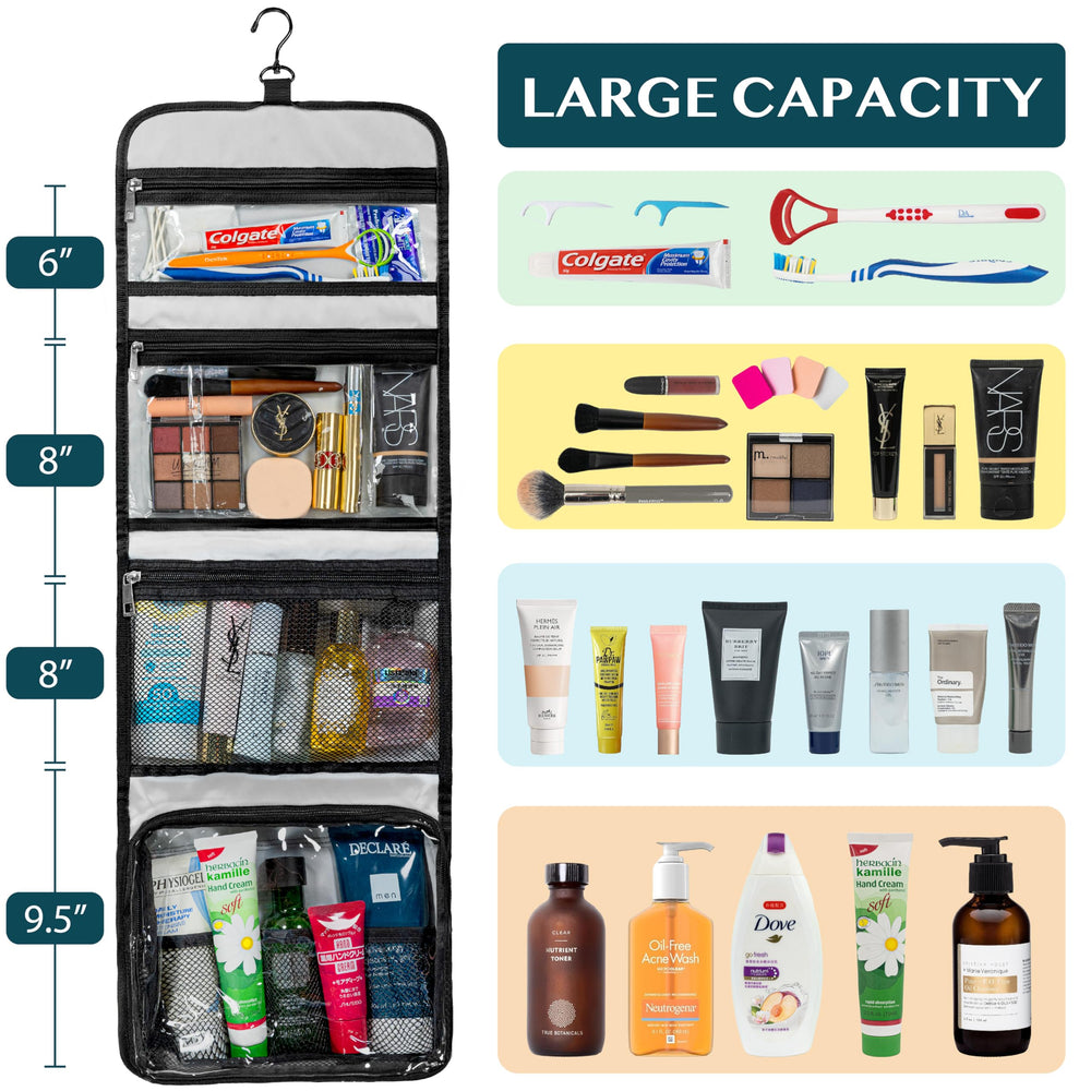 PAVILIA bag roll-up waterproof pocket keeps wet items separated.